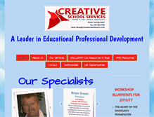 Tablet Screenshot of creativeschoolservices.com